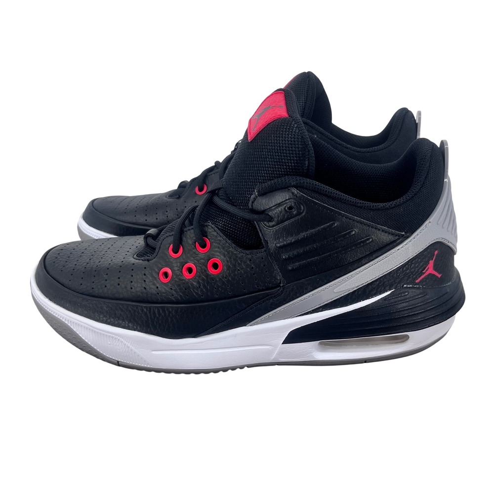 Nike Men's Jordan Max Aura 5 Shoes Size 10.5 Black Cement Red White DZ4353-061‎ - Picture 7 of 11